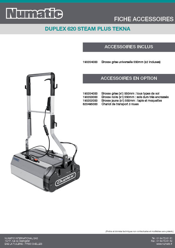 Autolaveuse Duplex 620 steam plus