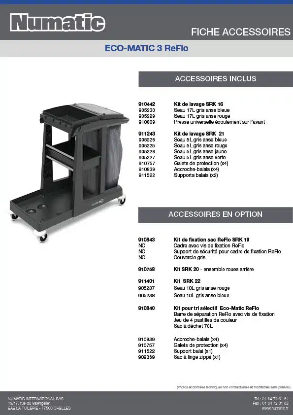 Fiche Accessoires ECO MATIC 3 ReFlo