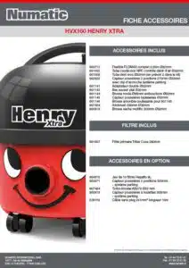 Fiche Accessoires HVX160 HENRY XTRA