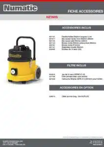 Fiche Accessoires HZ390S