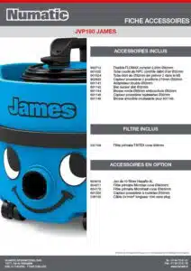 Fiche Accessoires JVP180 JAMES