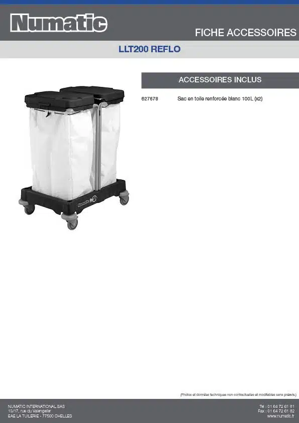 Fiche Accessoires LLT200 REFLO