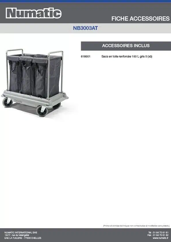 Fiche Accessoires NB3003AT