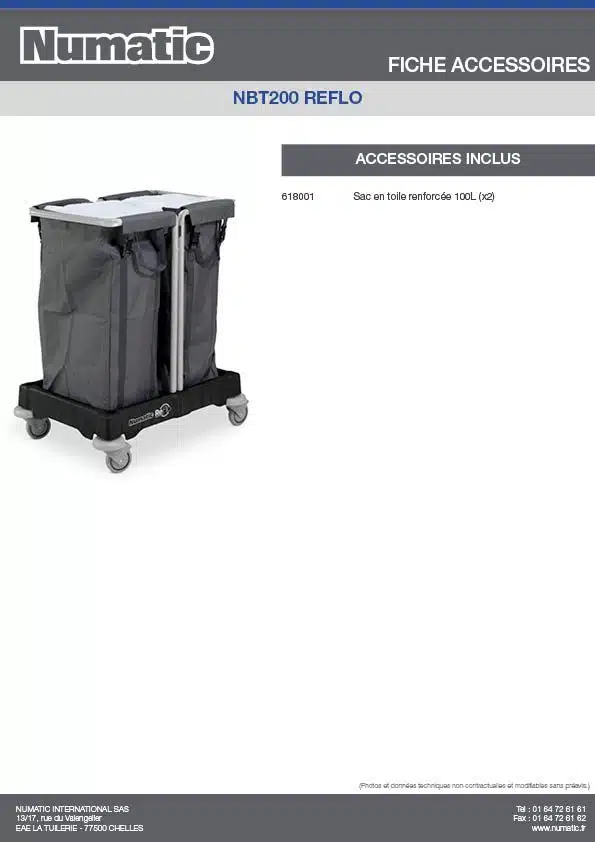 Fiche Accessoires NBT200 REFLO