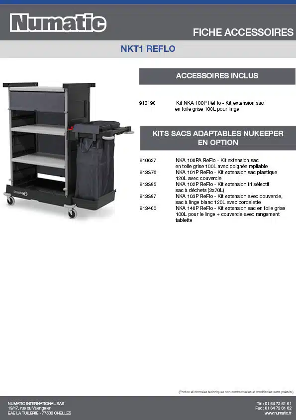 Fiche Accessoires NKT1 REFLO