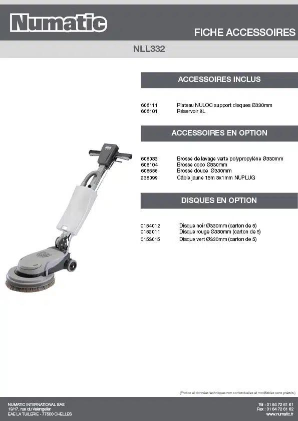 Fiche Accessoires NLL332