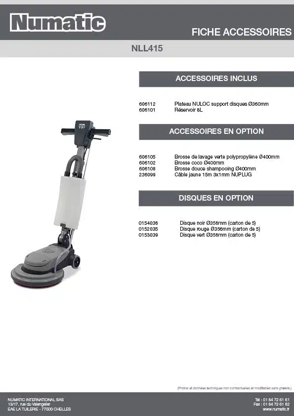 Fiche Accessoires NLL415