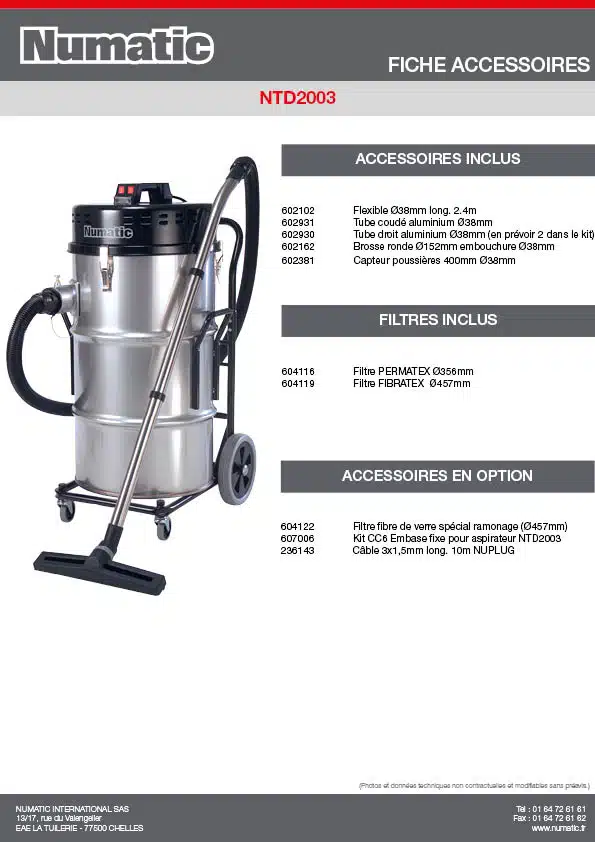 Fiche Accessoires NTD2003