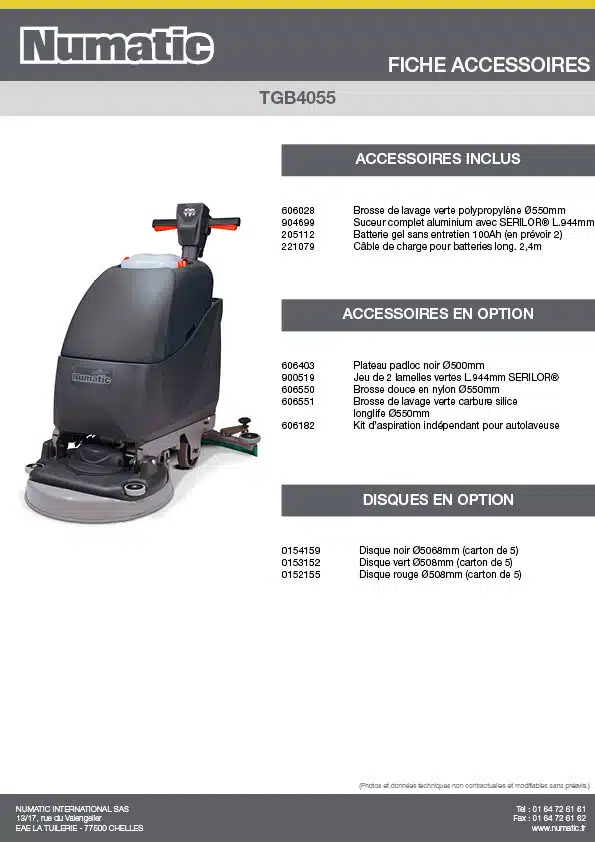 Fiche Accessoires TGB4055