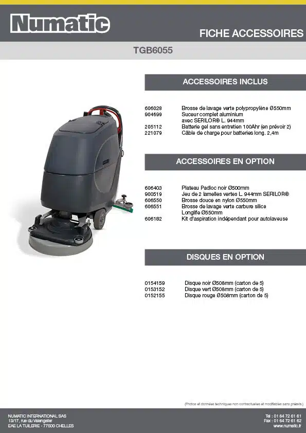 Fiche Accessoires TGB6055