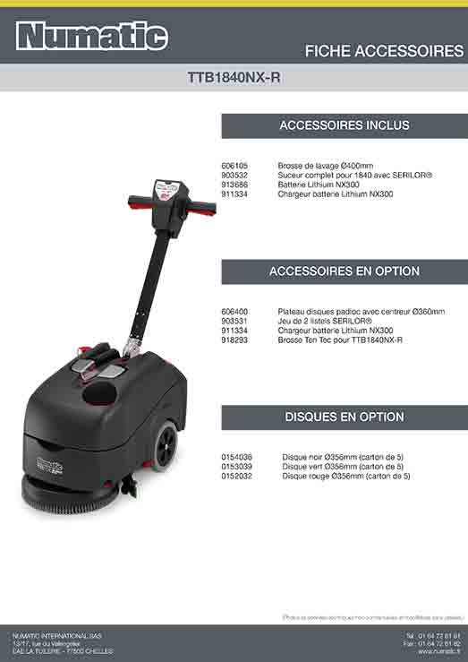 Fiche Accessoires TTB1840NX R