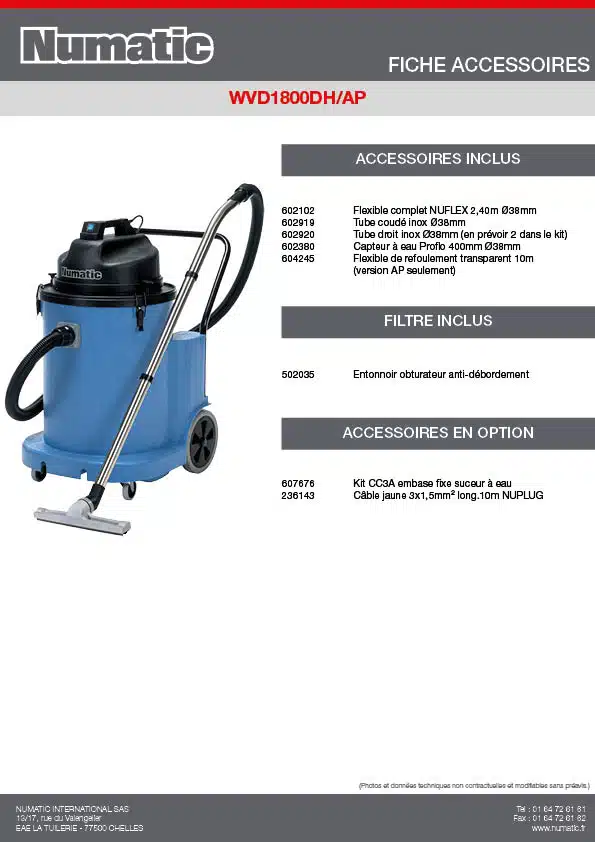 Fiche Accessoires WVD1800DH AP