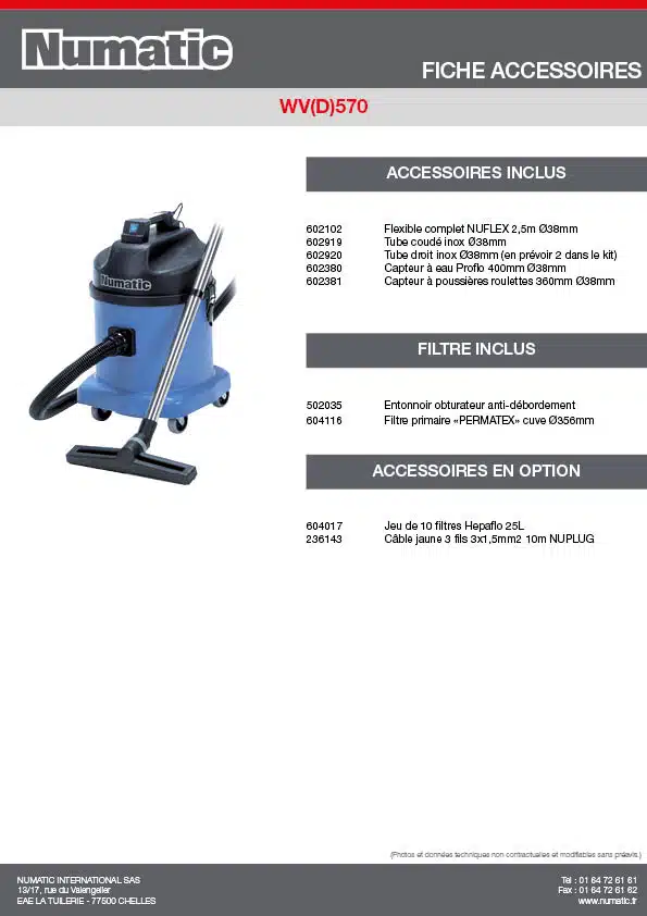 Fiche Accessoires WVD570