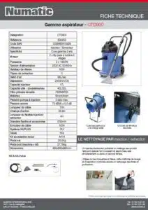 Fiche technique CTD900 833459