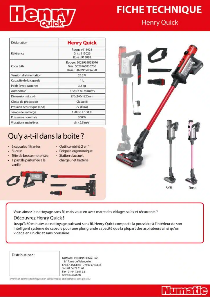 Fiche technique Henry Quick 913928 1 scaled