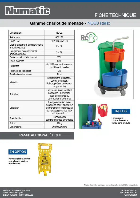 Fiche technique NCG3 ReFlo 906253