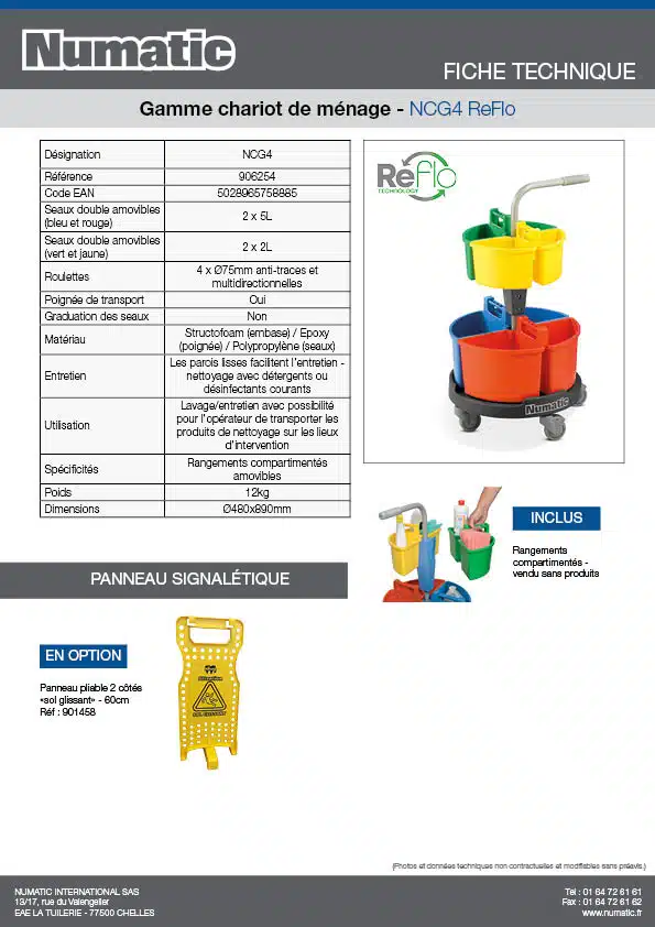 Fiche technique NCG4 ReFlo 912241