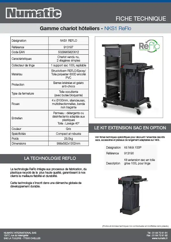 Fiche technique NKS1 ReFlo 913187