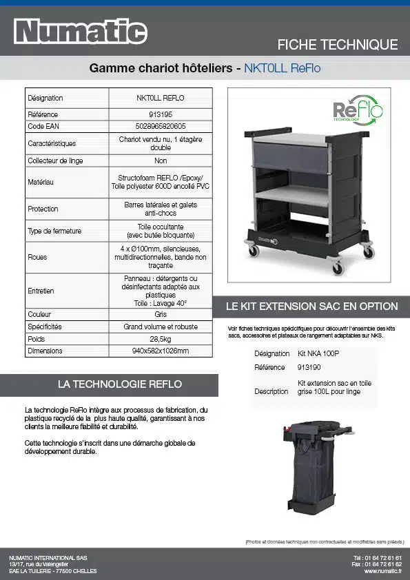 Fiche technique NKT0LL ReFlo 913195