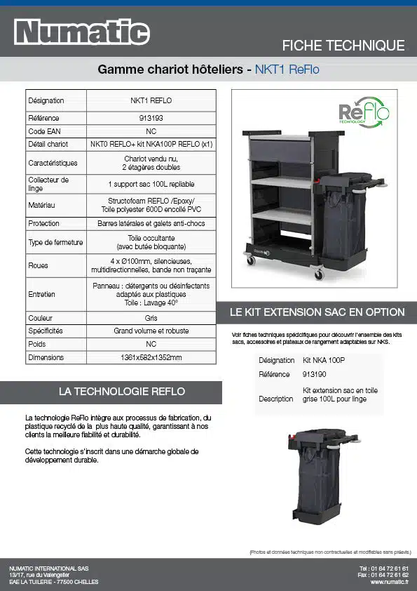 Fiche technique NKT1 ReFlo 913193