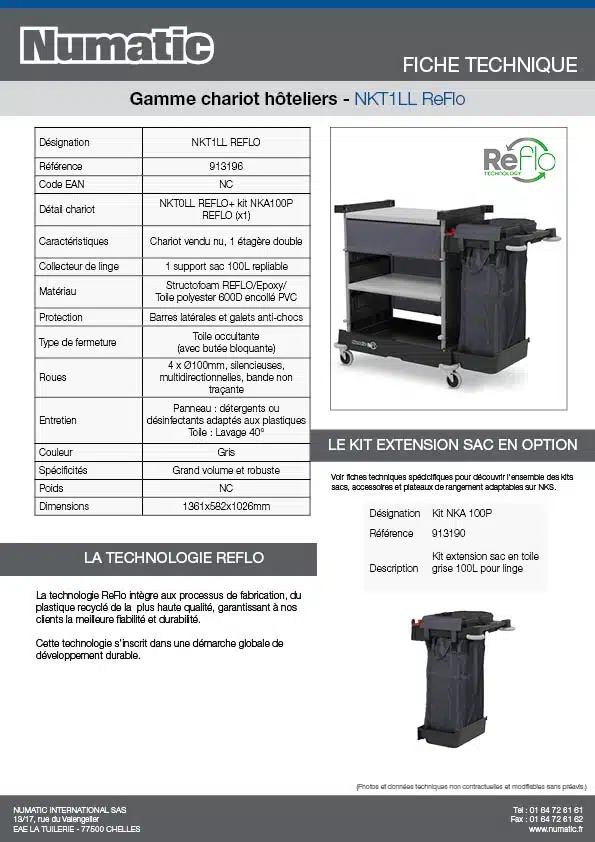 Fiche technique NKT1LL ReFlo 913196