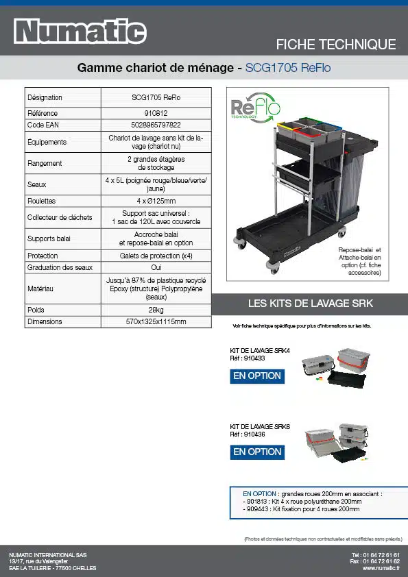 Fiche technique SCG1705 ReFlo 910812