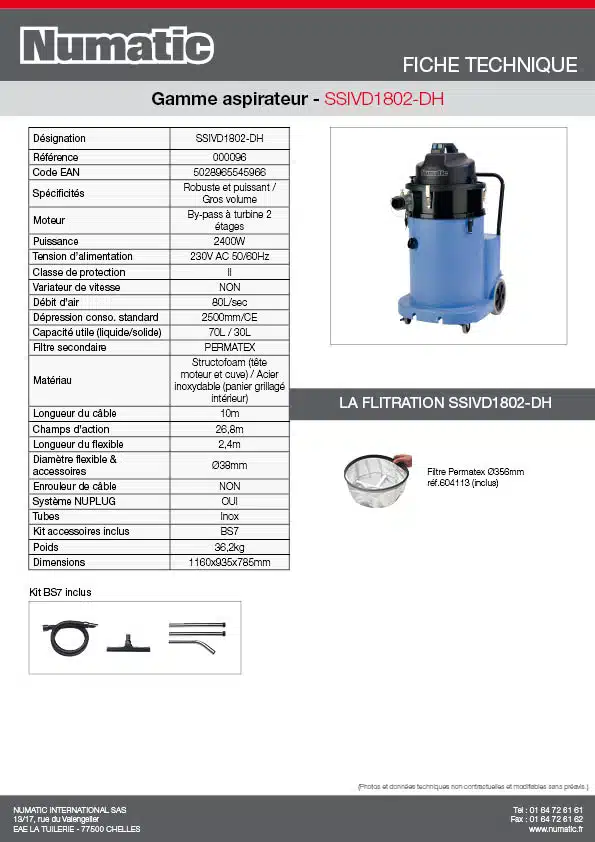 Fiche technique SSIVD1802 DH 000096