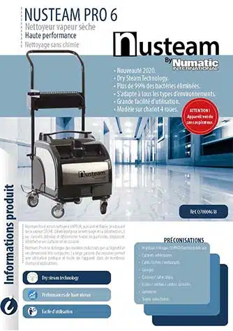 documentation commerciale nusteam pro 6 numatic 2