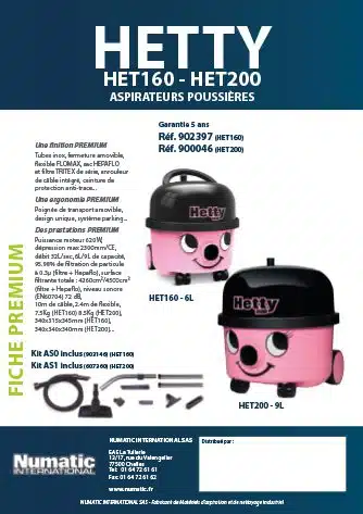 fiche premium hetty het160 het200 numatic 1