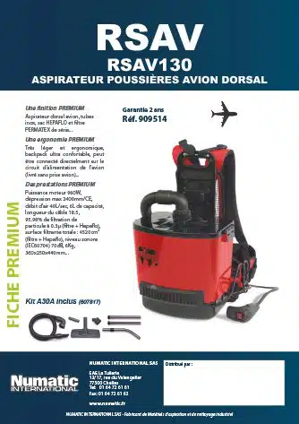 fiche premium rsav130 numatic 2