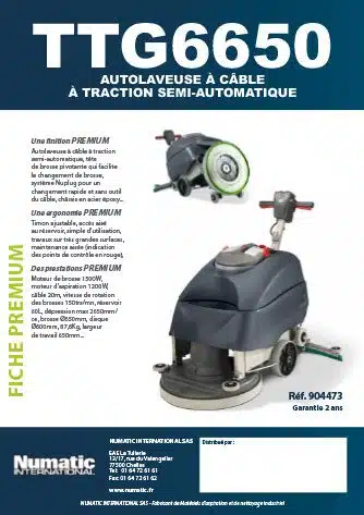 fiche premium ttg6650 numatic 1