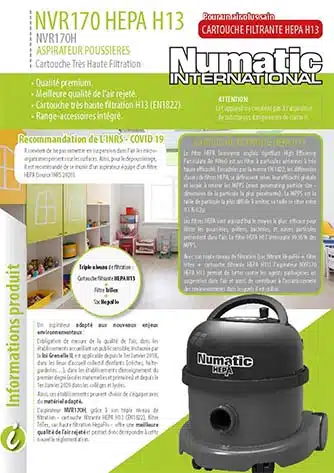 flyer informations nvr170h numatic 2