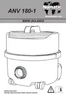 notice utilisation anv180 numatic