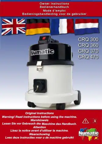 notice utilisation crq370 numatic