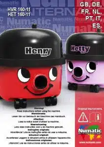 notice utilisation henry hetty hvr160 het160 numatic