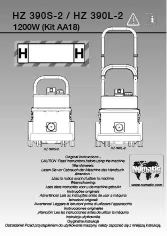 notice utilisation hz390s numatic