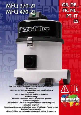 notice utilisation mfq370 numatic