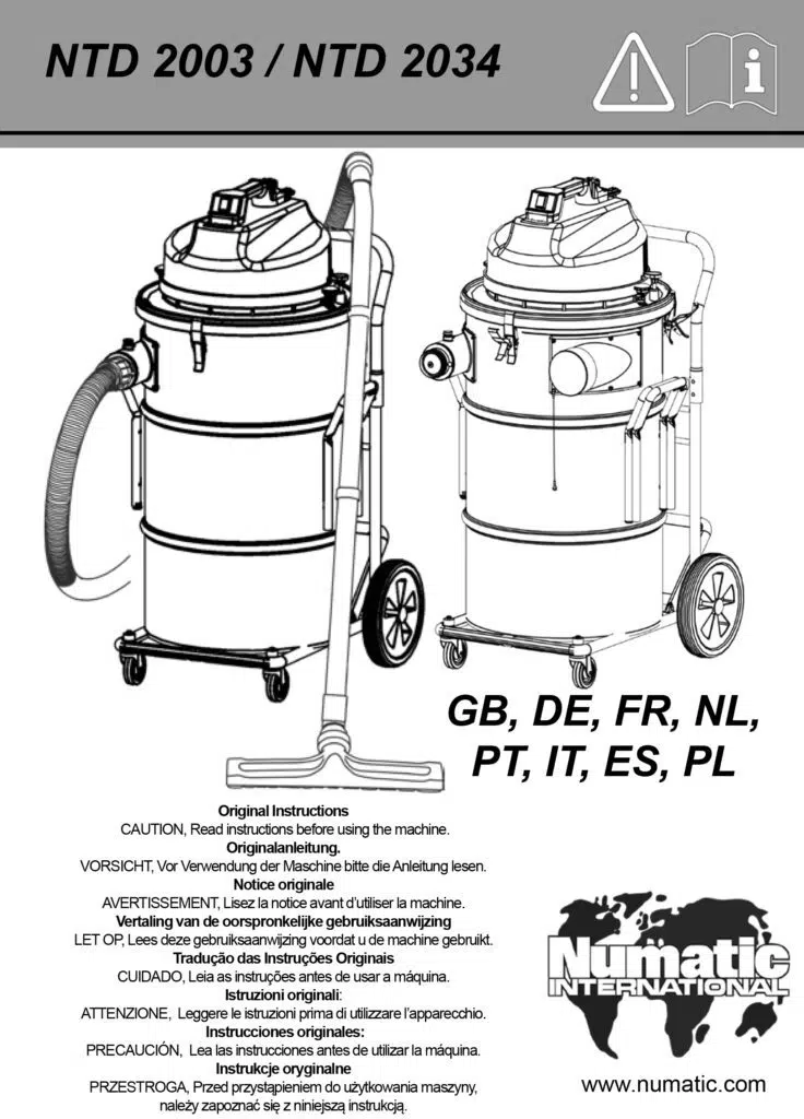 notice utilisation ntd2003 numatic 1