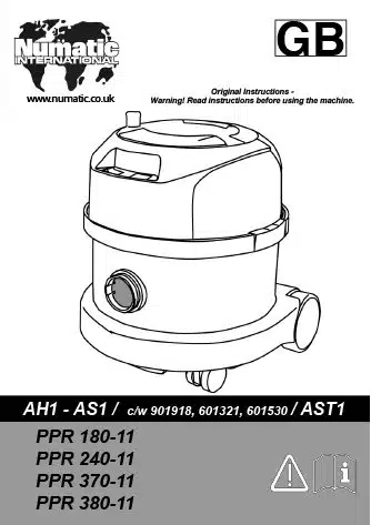 notice utilisation ppr240 ppr370 numatic