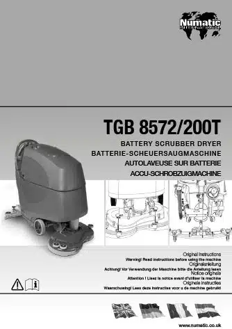 notice utilisation tgb8572 numatic