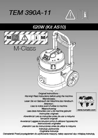 notice utilisation tradeline tem390a numatic